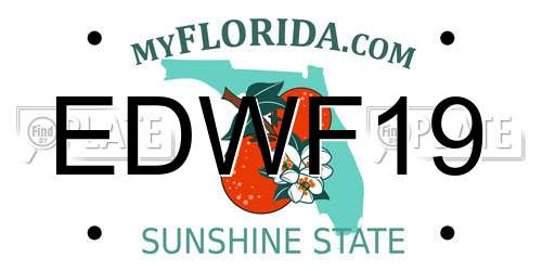 EDWF19 Florida License Plate