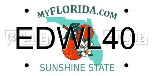 EDWL40 Florida License Plate