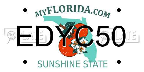 EDYC50 Florida License Plate