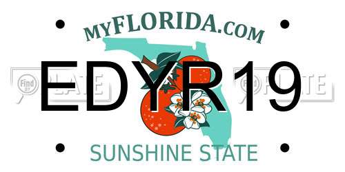 EDYR19 Florida License Plate