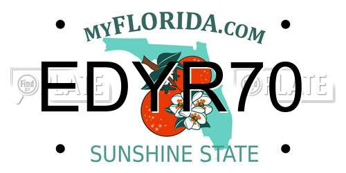 EDYR70 Florida License Plate
