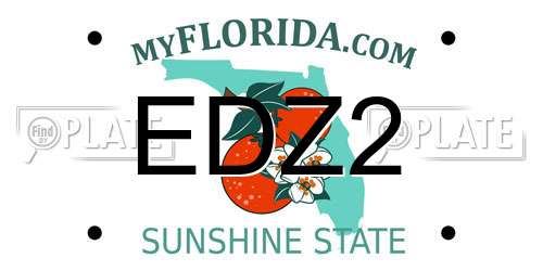 EDZ2 Florida License Plate