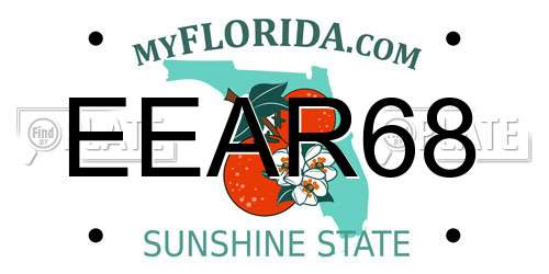 EEAR68 Florida License Plate