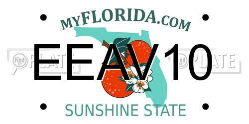 EEAV10 Florida License Plate