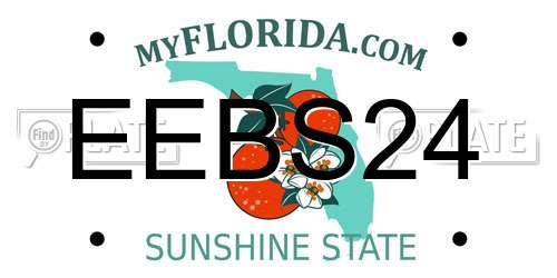 EEBS24 Florida License Plate