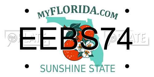 EEBS74 Florida License Plate