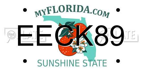 EECK89 Florida License Plate