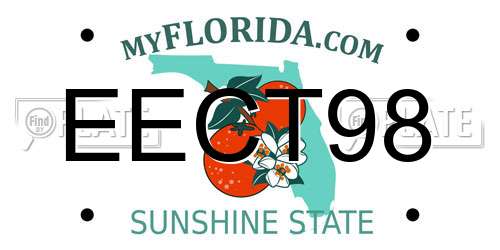EECT98 Florida License Plate