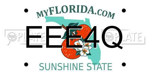 EEE4Q Florida License Plate
