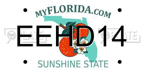 EEHD14 Florida License Plate