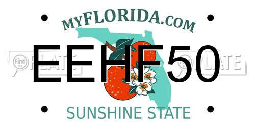 EEHF50 Florida License Plate
