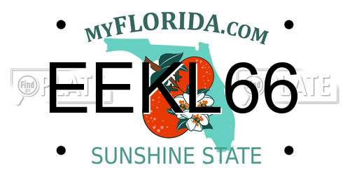 EEKL66 Florida License Plate