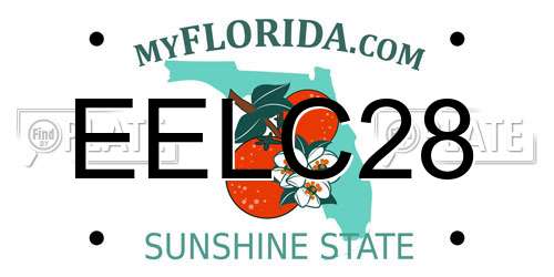 EELC28 Florida License Plate