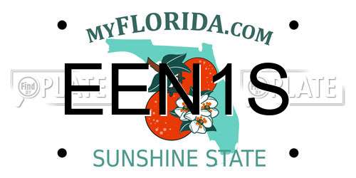 EEN1S Florida License Plate