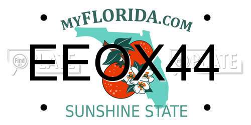 EEOX44 Florida License Plate