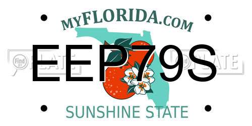 EEP79S Florida License Plate