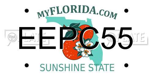 EEPC55 Florida License Plate