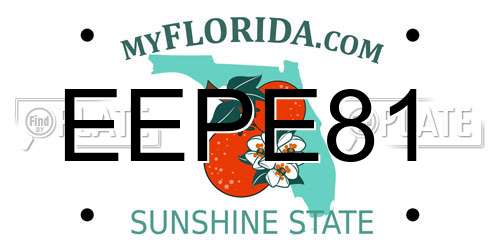 EEPE81 Florida License Plate