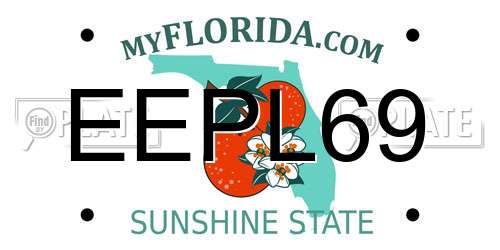 EEPL69 Florida License Plate