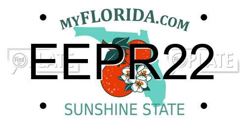 EEPR22 Florida License Plate