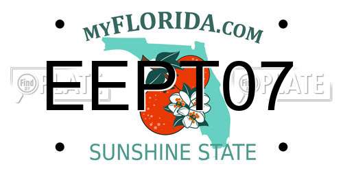 EEPT07 Florida License Plate
