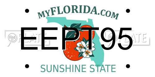 EEPT95 Florida License Plate