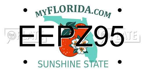EEPZ95 Florida License Plate