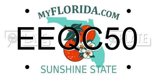 EEQC50 Florida License Plate