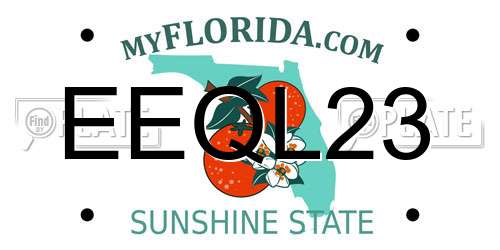 EEQL23 Florida License Plate