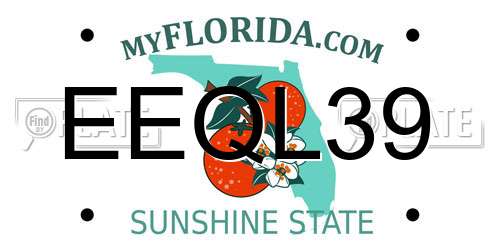 EEQL39 Florida License Plate