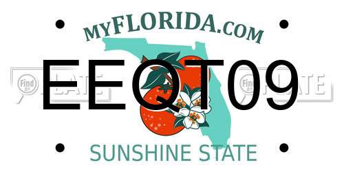 EEQT09 Florida License Plate