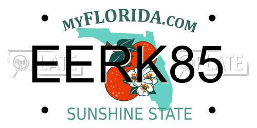 EERK85 Florida License Plate