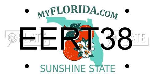 EERT38 Florida License Plate