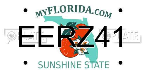 EERZ41 Florida License Plate