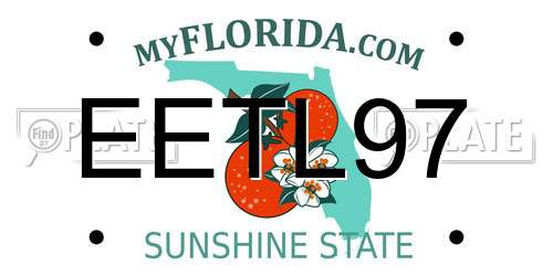 EETL97 Florida License Plate