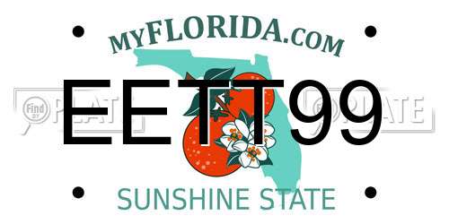 EETT99 Florida License Plate