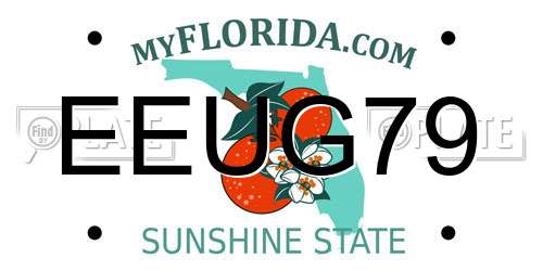 EEUG79 Florida License Plate