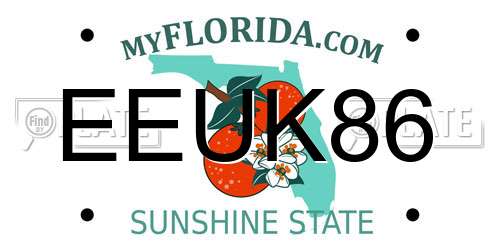 EEUK86 Florida License Plate