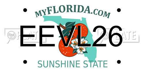 EEVL26 Florida License Plate