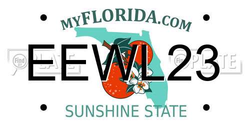 EEWL23 Florida License Plate