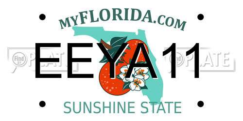 EEYA11 Florida License Plate