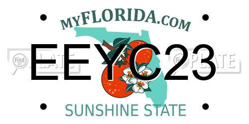 EEYC23 Florida License Plate