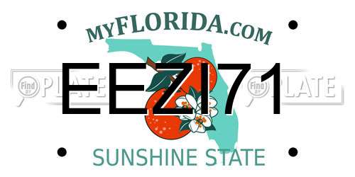 EEZI71 Florida License Plate