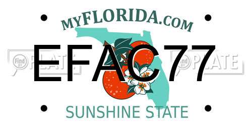 EFAC77 Florida License Plate