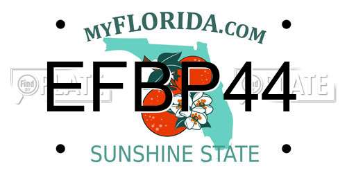 EFBP44 Florida License Plate