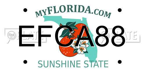 EFCA88 Florida License Plate