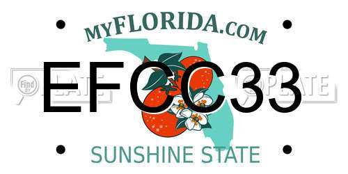 EFCC33 Florida License Plate
