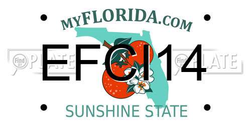 EFCI14 Florida License Plate
