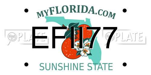 EFII77 Florida License Plate