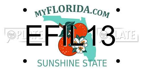 EFIL13 Florida License Plate